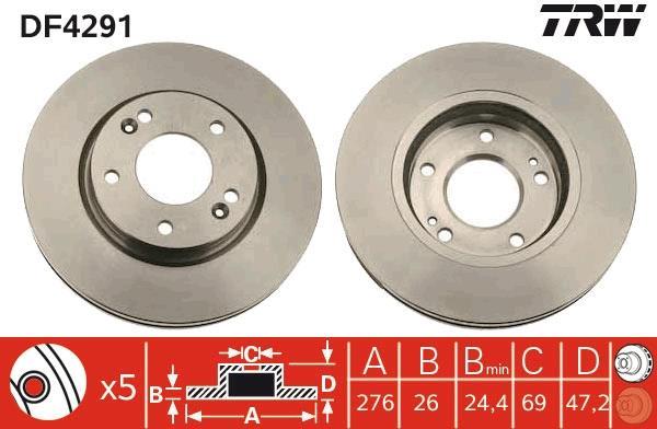 Disques de frein TRW DF4291