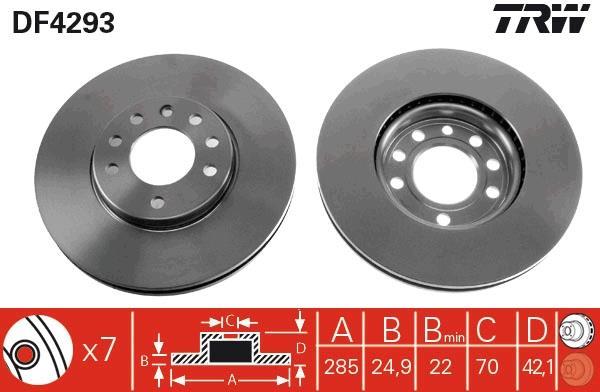 Disques de frein TRW ref. DF4293