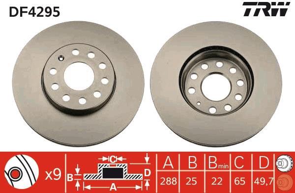 Disques de frein TRW ref. DF4295
