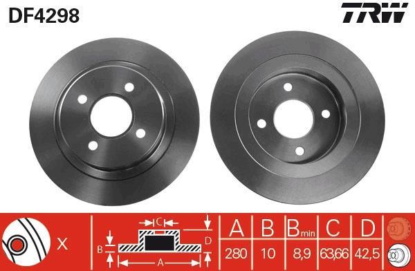 Disques de frein TRW ref. DF4298