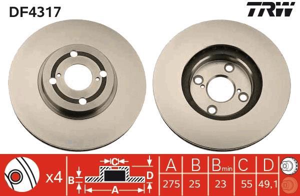 Disques de frein TRW DF4317