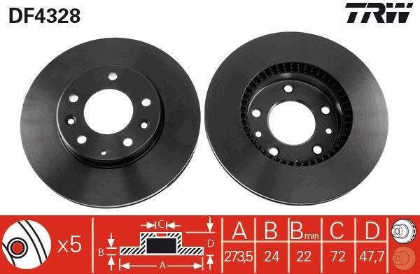 Disques de frein TRW ref. DF4328