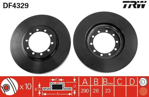 Disques de frein TRW ref. DF4329