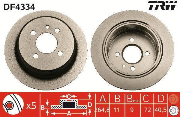 Disques de frein TRW ref. DF4334