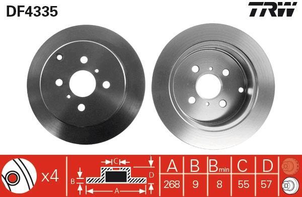 Disques de frein TRW ref. DF4335