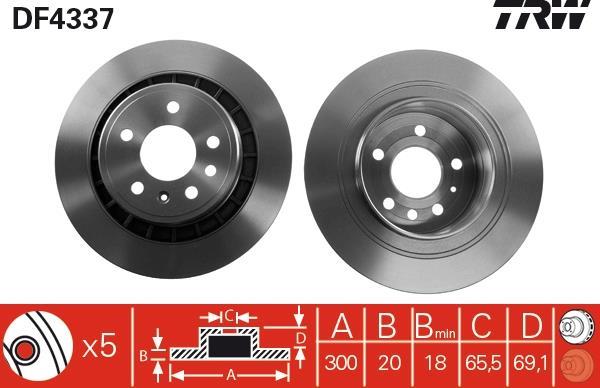 Disques de frein TRW ref. DF4337