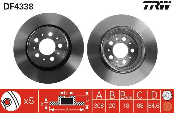 Disques de frein TRW ref. DF4338