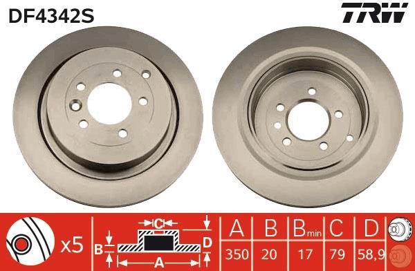 Disques de frein TRW DF4342S