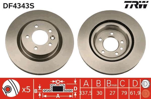 Disques de frein TRW ref. DF4343S