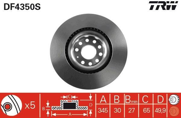 Disques de frein TRW ref. DF4350S