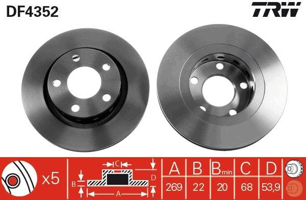 Disques de frein TRW ref. DF4352