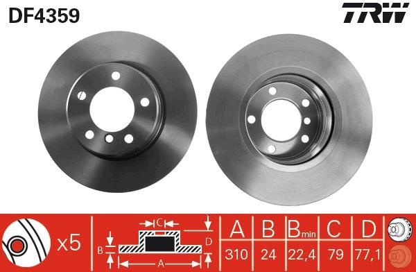 Disques de frein TRW DF4359