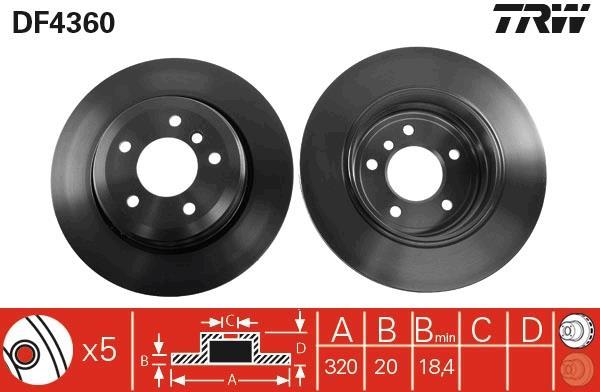 Disques de frein TRW ref. DF4360