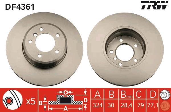 Disques de frein TRW ref. DF4361