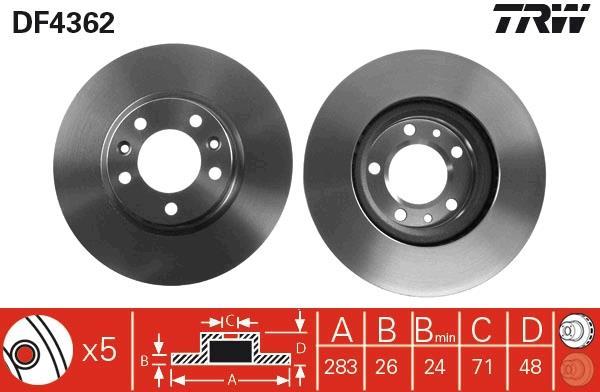 Disques de frein TRW DF4362