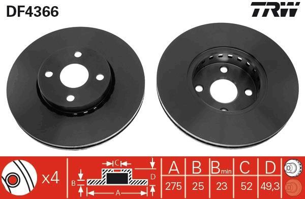 Disques de frein TRW ref. DF4366