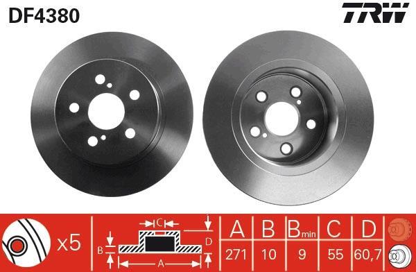 Disques de frein TRW ref. DF4380