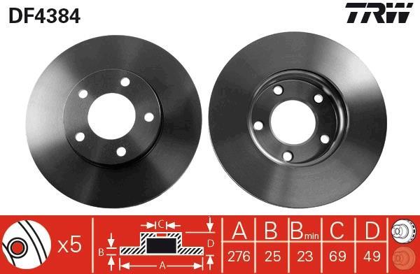 Discos de freno TRW ref. DF4384