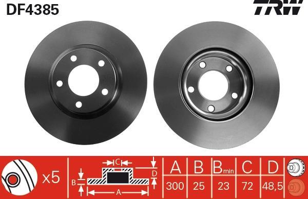 Disques de frein TRW DF4385
