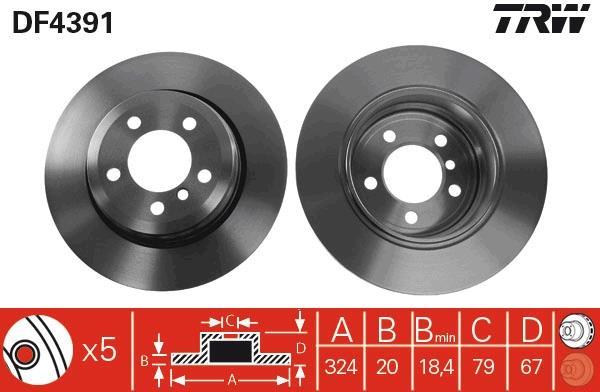 Disques de frein TRW ref. DF4391