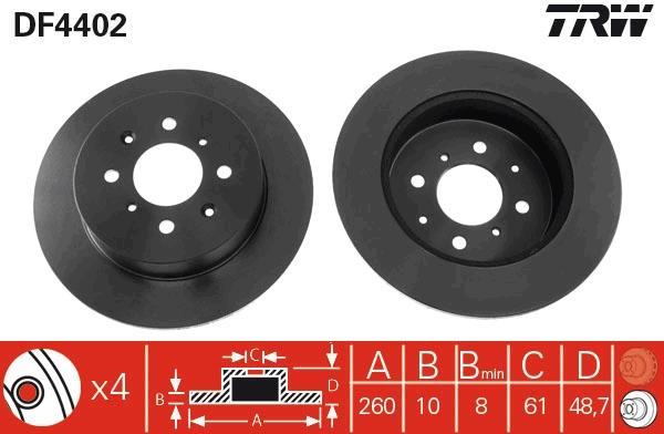 Disques de frein TRW DF4402