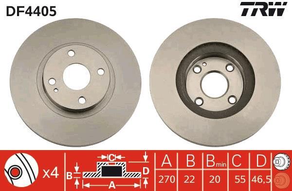 Disques de frein TRW ref. DF4405