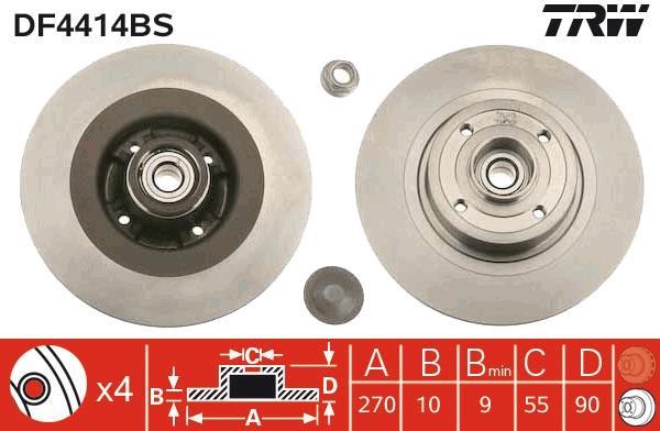 Disques de frein TRW ref. DF4414BS