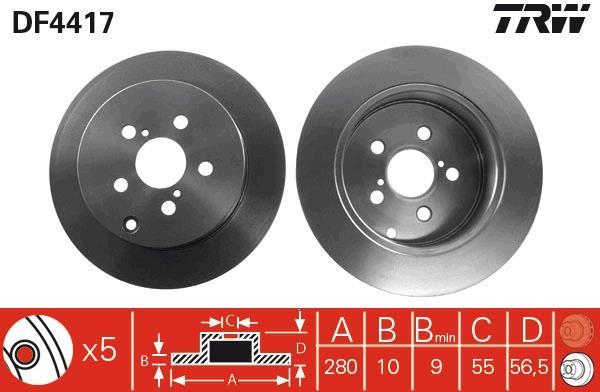 Disques de frein TRW ref. DF4417