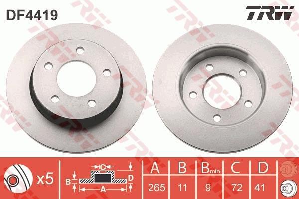Disques de frein TRW ref. DF4419
