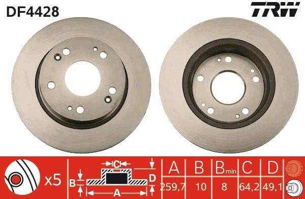 Disques de frein TRW ref. DF4428