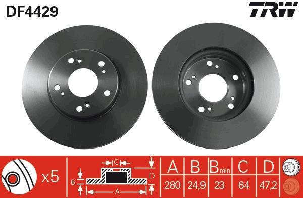 Disques de frein TRW ref. DF4429