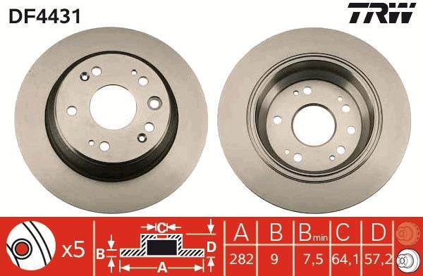 Disques de frein TRW ref. DF4431