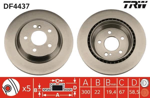 Disques de frein TRW ref. DF4437