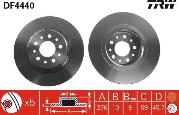 Disques de frein TRW ref. DF4440
