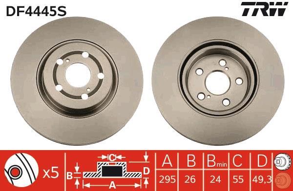 Disques de frein TRW ref. DF4445S