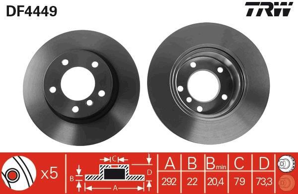 Disques de frein TRW ref. DF4449