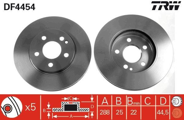 Disques de frein TRW ref. DF4454