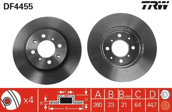 Disques de frein TRW ref. DF4455