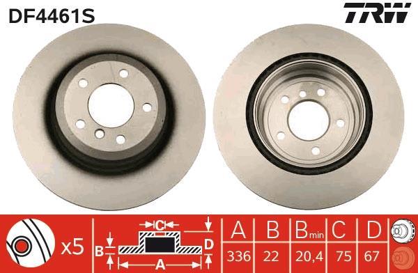 Disques de frein TRW DF4461S
