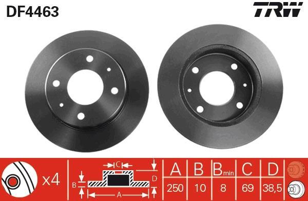 Disques de frein TRW ref. DF4463