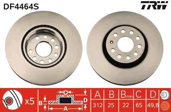 Disques de frein TRW ref. DF4464S