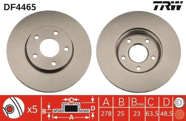 Disques de frein TRW ref. DF4465