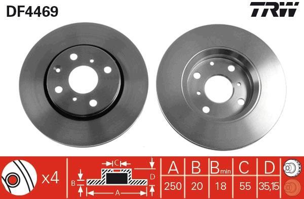 Disques de frein TRW ref. DF4469
