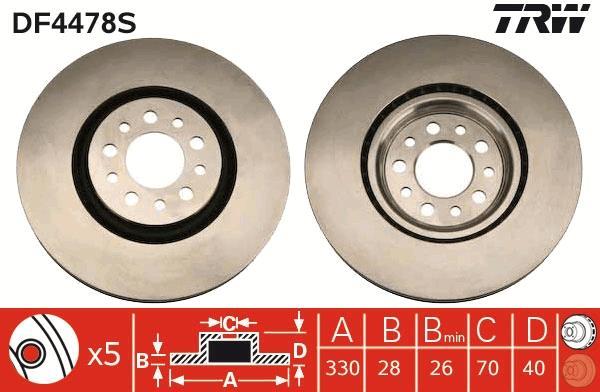 Discos de freno TRW ref. DF4478S