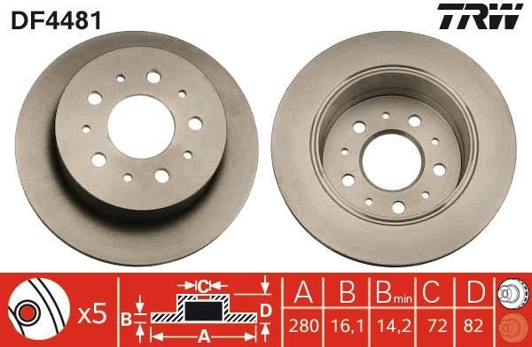 Disques de frein TRW DF4481