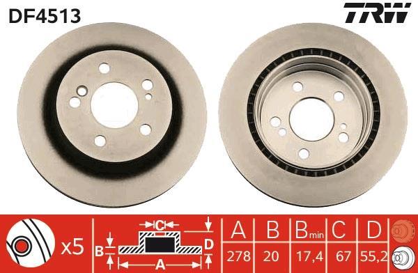 Disques de frein TRW ref. DF4513