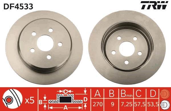 Disques de frein TRW ref. DF4533