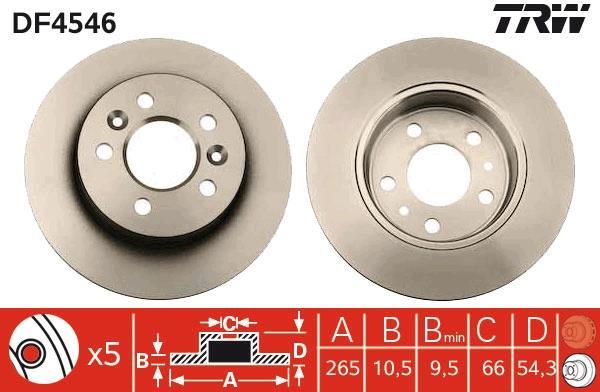 Disques de frein TRW ref. DF4546