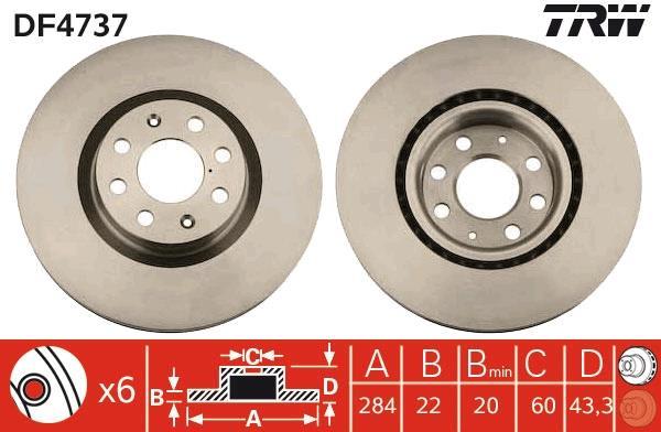 Disques de frein TRW ref. DF4737