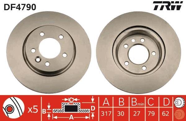 Disques de frein TRW ref. DF4790